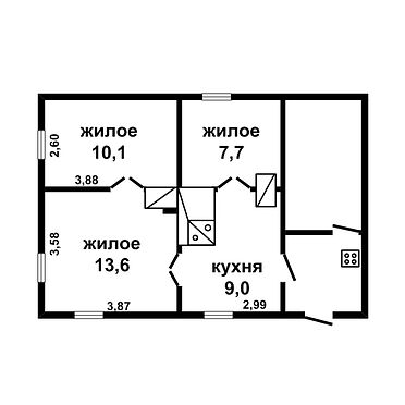 Жилой дом - 350531, план 1