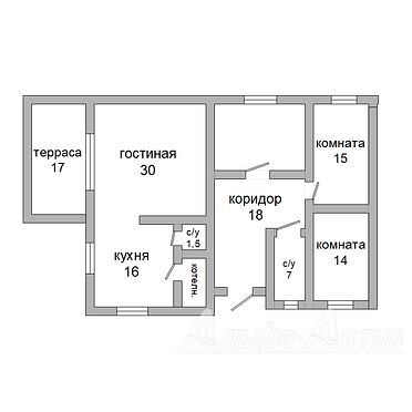 Дачный дом жилого типа - 631153, план 1
