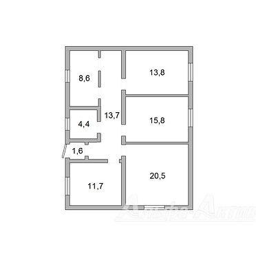 Дачный дом жилого типа - 620112, план 1