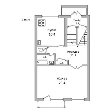 Квартира в доме - 390121, план 1