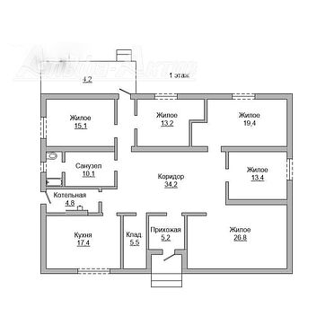 Дом жилой - 380008, план 1
