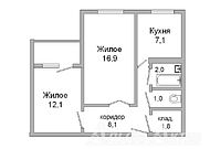 Двухкомнатная квартира, Ленинградская ул. - 210936, мини фото 1