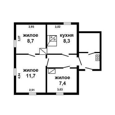 Жилой дом - 351022, план 1