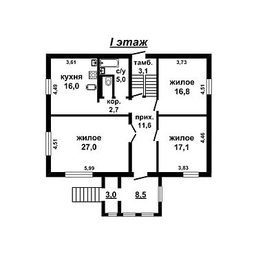 Жилой дом - 350857, план 1