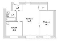 Двухкомнатная квартира, Гоголя ул. - 210279, мини фото 1