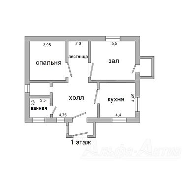 Дачный дом жилого типа - 631102, план 1