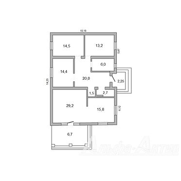 Дачный дом жилого типа - 631153, план 3
