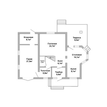 Жилой дом, Новые Козловичи- 350371, план 1