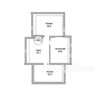 Мансардный дом - 310216, план 2