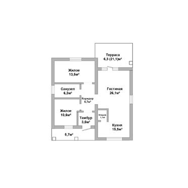 Жилой дом, ближайший пригород,- лот 350487, план 1