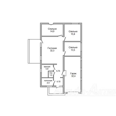 Шикарный современный дом - 331040, план 1