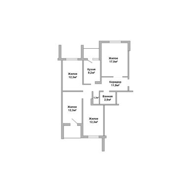 Продажа, Квартира, 4-к,Краснознаменная 2009 г/п- 250331, план 1