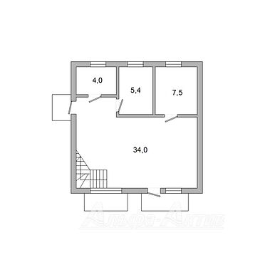 Дачный дом жилого типа - 640290, план 1