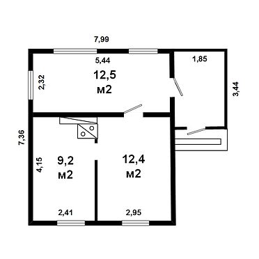 Садовый домик - 660101, план 1
