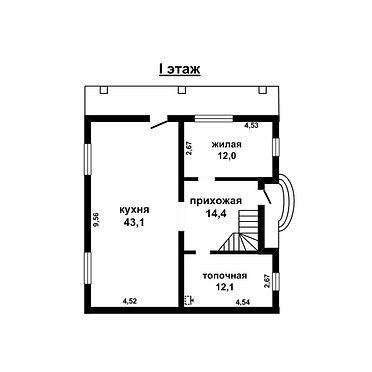 Современный жилой дом - 390128, план 1