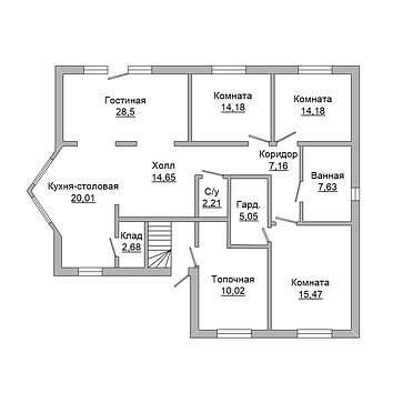 Коробка жилого дома - 350892, план 1